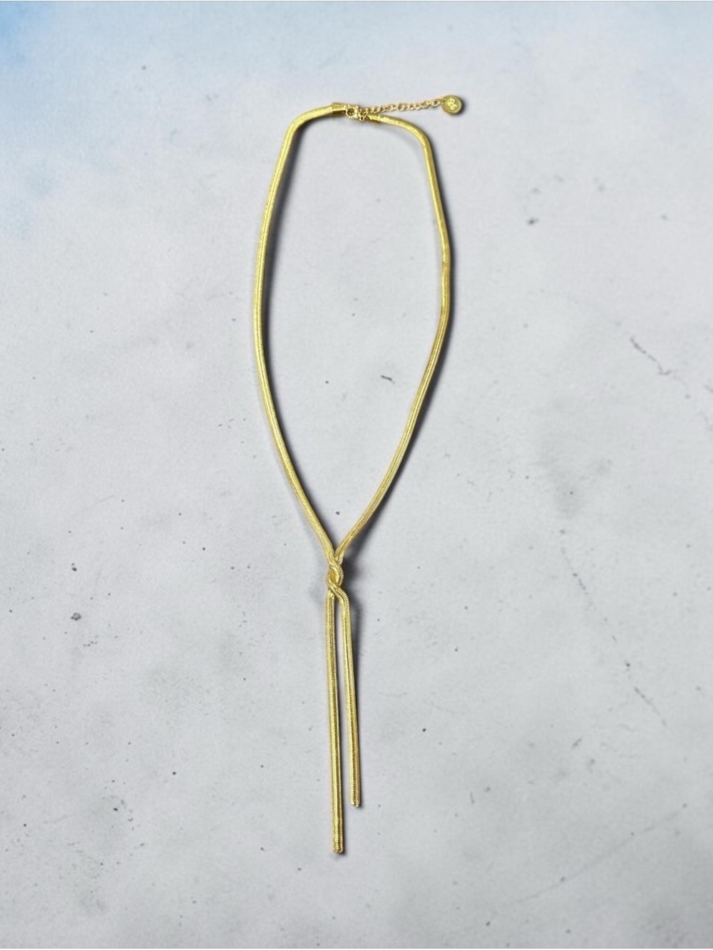 Plunder Gold Knot Lariat Necklace